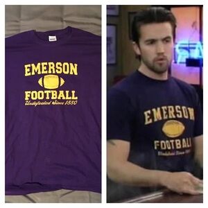Purple Emerson Football T-Shirt